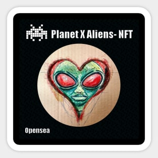 Planet X Aliens UFO Invasion Sticker